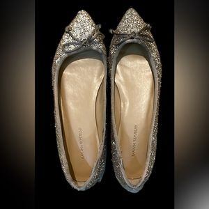Size 10 sequin Banana Republic flats, worn once, only inside
